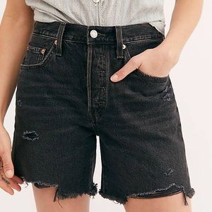 Levi 501 Mid Thigh Shorts Lost in Space Black